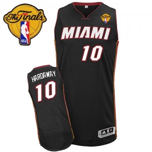 Miami Heat #10 Adidas Road Finals Patch Noir Swingman Maillot d'équipe de NBA Promotions - Tim Hardaway pour Homme