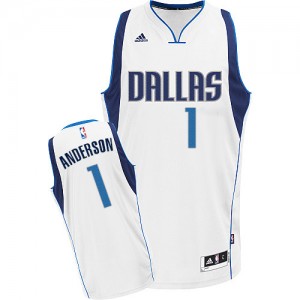 Maillot Swingman Dallas Mavericks NBA Home Blanc - #1 Justin Anderson - Homme