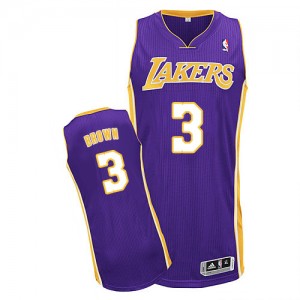 Los Angeles Lakers Anthony Brown #3 Road Authentic Maillot d'équipe de NBA - Violet pour Homme