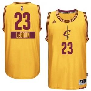 Maillot NBA Authentic LeBron James #23 Cleveland Cavaliers 2014-15 Christmas Day Or - Homme