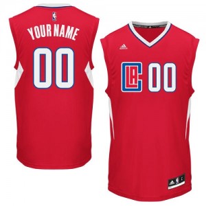 Maillot Adidas Rouge Road Los Angeles Clippers - Authentic Personnalisé - Femme