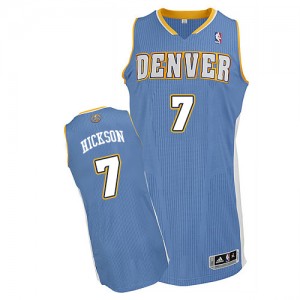 Maillot NBA Bleu clair JJ Hickson #7 Denver Nuggets Road Authentic Homme Adidas