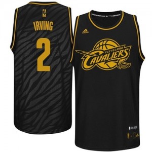 Maillot Authentic Cleveland Cavaliers NBA Precious Metals Fashion Noir - #2 Kyrie Irving - Homme