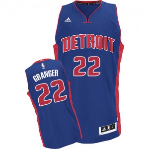 Maillot Adidas Bleu royal Road Swingman Detroit Pistons - Danny Granger #22 - Homme