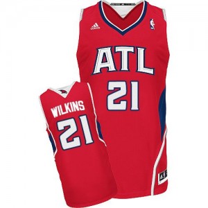 Maillot Swingman Atlanta Hawks NBA Alternate Rouge - #21 Dominique Wilkins - Homme