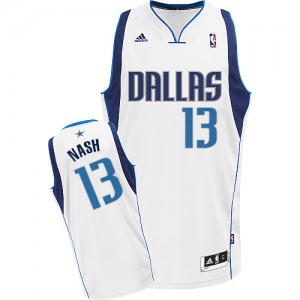 Maillot NBA Swingman Steve Nash #13 Dallas Mavericks Home Blanc - Homme