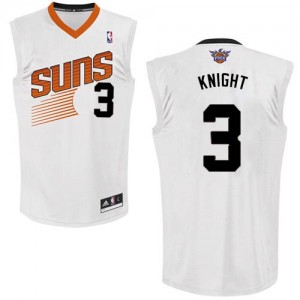 Maillot NBA Phoenix Suns #3 Brandon Knight Blanc Adidas Authentic Home - Homme