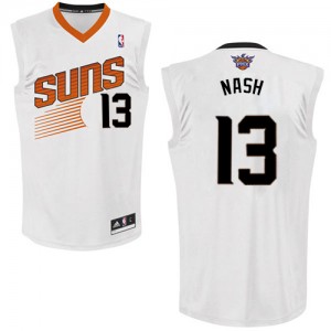 Maillot Adidas Blanc Home Authentic Phoenix Suns - Steve Nash #13 - Homme