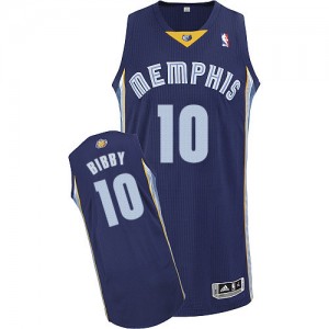 Maillot NBA Bleu marin Mike Bibby #10 Memphis Grizzlies Road Authentic Homme Adidas