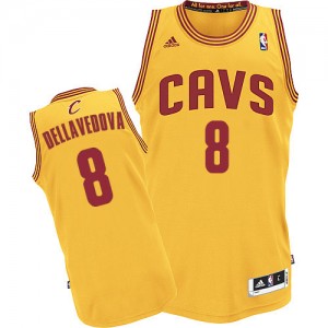 Maillot NBA Or Matthew Dellavedova #8 Cleveland Cavaliers Alternate Authentic Homme Adidas