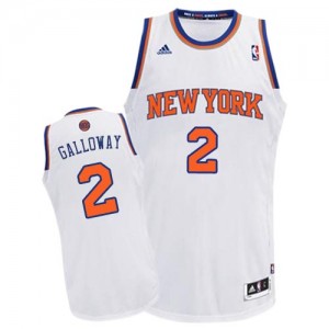 Maillot NBA New York Knicks #2 Langston Galloway Blanc Adidas Swingman Home - Homme