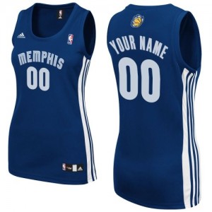 Memphis Grizzlies Personnalisé Adidas Road Bleu marin Maillot d'équipe de NBA boutique en ligne - Swingman pour Femme