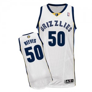 Maillot NBA Memphis Grizzlies #50 Bryant Reeves Blanc Adidas Authentic Home - Homme