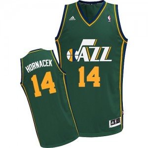 Utah Jazz Jeff Hornacek #14 Alternate Swingman Maillot d'équipe de NBA - Vert pour Homme