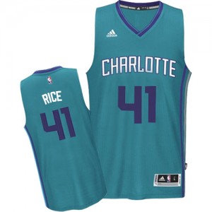 Maillot NBA Bleu clair Glen Rice #41 Charlotte Hornets Road Authentic Homme Adidas