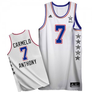 Maillot Authentic New York Knicks NBA 2015 All Star Blanc - #7 Carmelo Anthony - Homme