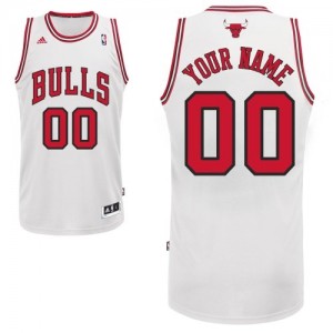 Maillot Adidas Blanc Home Chicago Bulls - Swingman Personnalisé - Homme