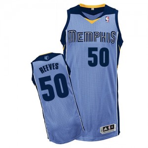 Maillot NBA Memphis Grizzlies #50 Bryant Reeves Bleu clair Adidas Authentic Alternate - Homme