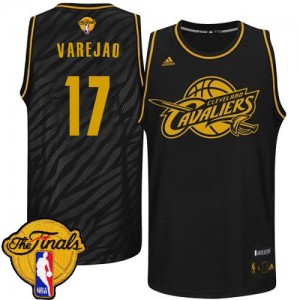 Maillot NBA Authentic Anderson Varejao #17 Cleveland Cavaliers Precious Metals Fashion 2015 The Finals Patch Noir - Homme