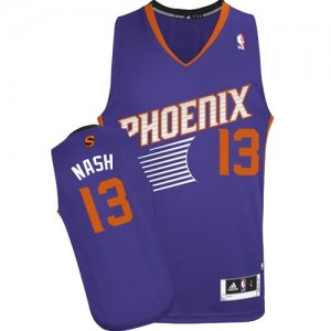 Maillot Authentic Phoenix Suns NBA Road Violet - #13 Steve Nash - Homme