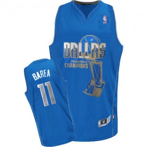 Dallas Mavericks Jose Barea #11 Finals Champions Authentic Maillot d'équipe de NBA - Bleu pour Homme