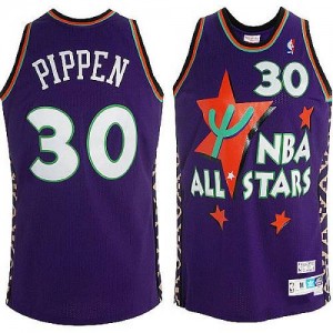 Maillot NBA Authentic Scottie Pippen #30 Chicago Bulls Throwback 1995 All Star Violet - Homme