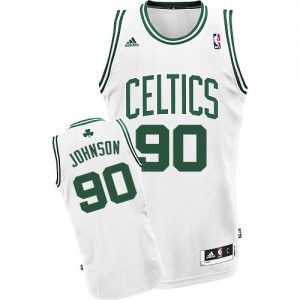 Boston Celtics #90 Adidas Home Blanc Swingman Maillot d'équipe de NBA Prix d'usine - Amir Johnson pour Homme