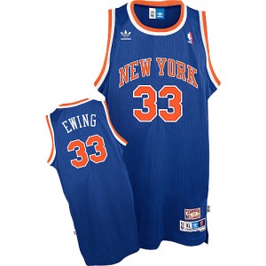 Maillot NBA Swingman Patrick Ewing #33 New York Knicks Throwback Bleu royal - Homme