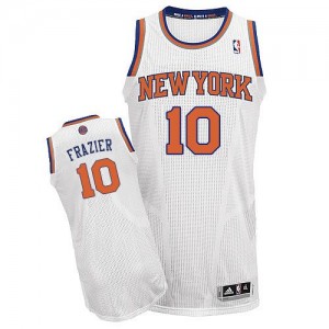 Maillot NBA Authentic Walt Frazier #10 New York Knicks Home Blanc - Homme