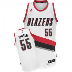 Maillot NBA Portland Trail Blazers #55 Mike Miller Blanc Adidas Swingman Home - Homme