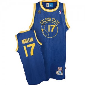 Maillot Adidas Bleu royal Throwback Authentic Golden State Warriors - Chris Mullin #17 - Homme