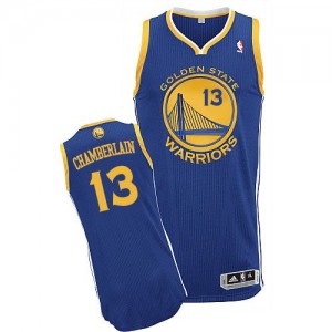 Maillot NBA Golden State Warriors #13 Wilt Chamberlain Bleu royal Adidas Authentic Road - Homme