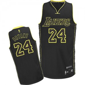 Los Angeles Lakers #24 Adidas Electricity Fashion Noir Authentic Maillot d'équipe de NBA Soldes discount - Kobe Bryant pour Homme