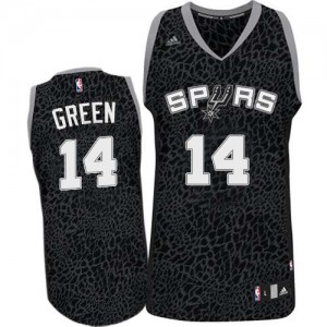 San Antonio Spurs Danny Green #14 Crazy Light Authentic Maillot d'équipe de NBA - Noir pour Homme