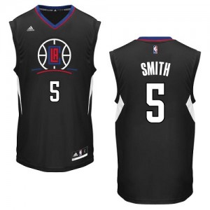Maillot NBA Los Angeles Clippers #5 Josh Smith Noir Adidas Authentic Alternate - Homme