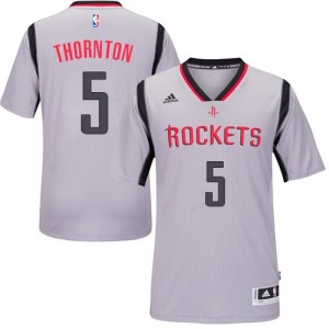 Maillot Adidas Gris Alternate Swingman Houston Rockets - Marcus Thornton #5 - Homme