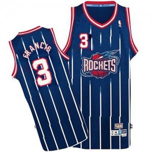 Houston Rockets #3 Adidas Throwback Bleu marin Authentic Maillot d'équipe de NBA la vente - Steve Francis pour Homme