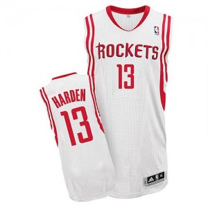 Maillot NBA Authentic James Harden #13 Houston Rockets Home Blanc - Homme