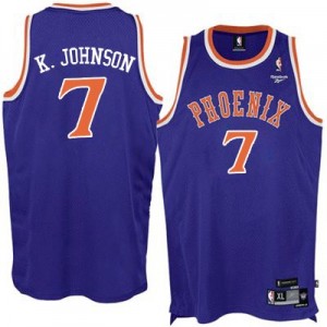Maillot Swingman Phoenix Suns NBA New Throwback Violet - #7 Kevin Johnson - Homme