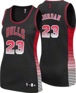 Maillot Adidas Noir Vibe Authentic Chicago Bulls - Michael Jordan #23 - Femme