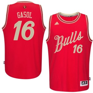 Chicago Bulls Pau Gasol #16 2015-16 Christmas Day Authentic Maillot d'équipe de NBA - Rouge pour Homme