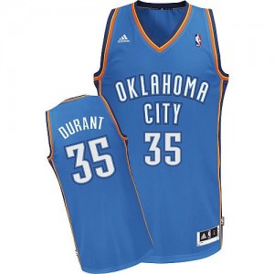 Oklahoma City Thunder #35 Adidas Road Bleu royal Swingman Maillot d'équipe de NBA Expédition rapide - Kevin Durant pour Homme