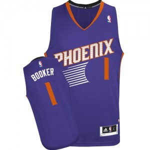 Phoenix Suns Devin Booker #1 Road Swingman Maillot d'équipe de NBA - Violet pour Homme