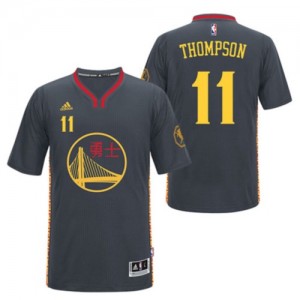 Golden State Warriors #11 Adidas Slate Chinese New Year Noir Authentic Maillot d'équipe de NBA en vente en ligne - Klay Thompson pour Homme