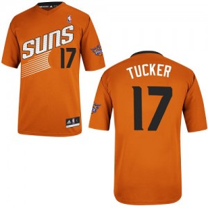 Maillot NBA Phoenix Suns #17 PJ Tucker Orange Adidas Authentic Alternate - Homme