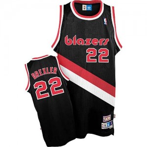 Maillot NBA Authentic Clyde Drexler #22 Portland Trail Blazers Throwback Noir - Homme