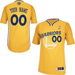 Maillot NBA Golden State Warriors Personnalisé Authentic Or Adidas Alternate - Enfants