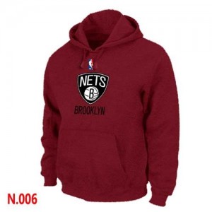 Sweat à capuche NBA Brooklyn Nets Rouge - Homme