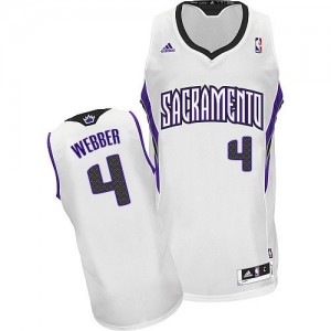 Sacramento Kings Chris Webber #4 Home Swingman Maillot d'équipe de NBA - Blanc pour Homme