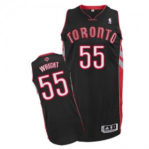 Maillot NBA Noir Delon Wright #55 Toronto Raptors Alternate Authentic Homme Adidas